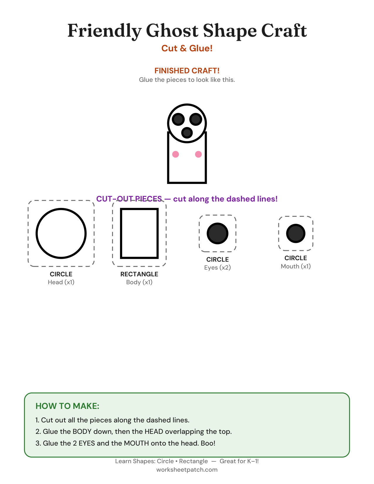 Friendly Ghost shape craft