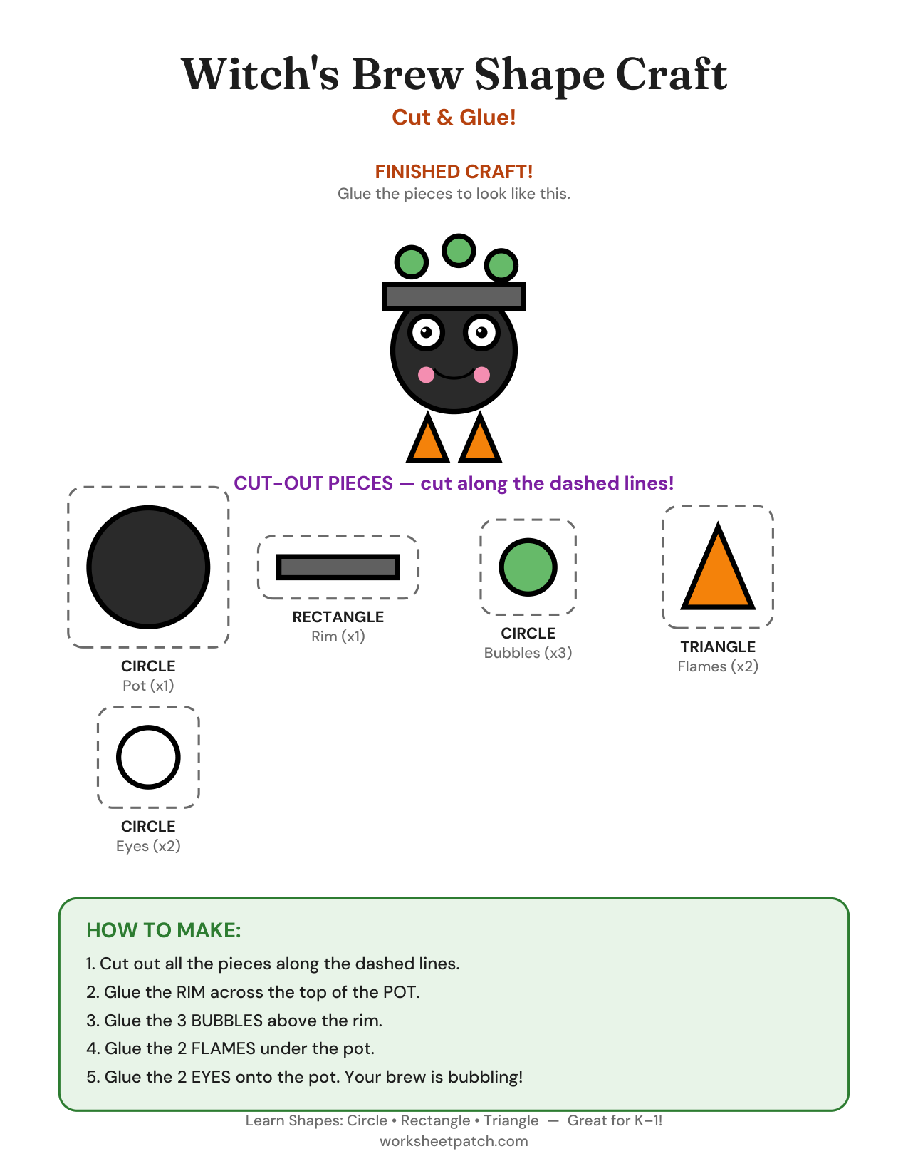 Witch's Brew shape craft