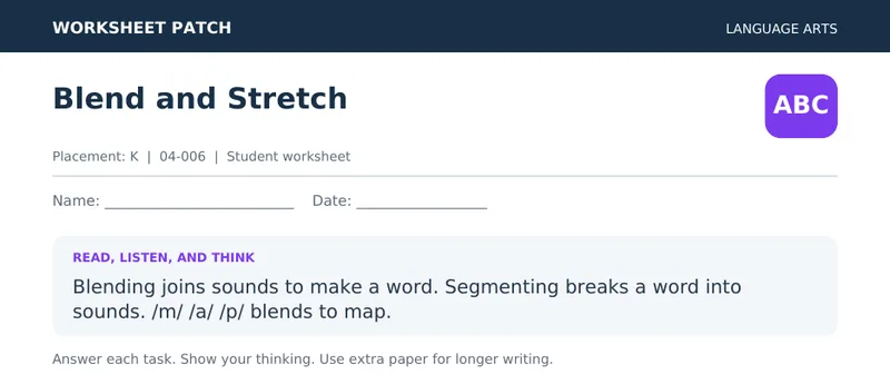 Page 1 preview of Blend and Stretch