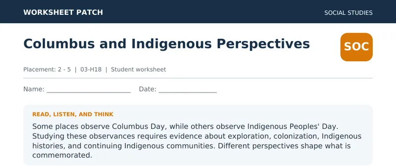 Page 1 preview of Columbus and Indigenous Perspectives