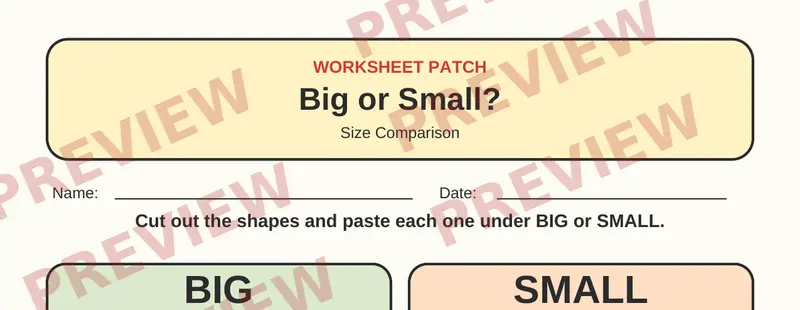 Partial preview of Big Small Cut and Paste
