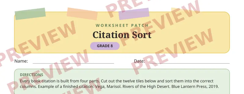 Partial preview of Citations Cut and Paste