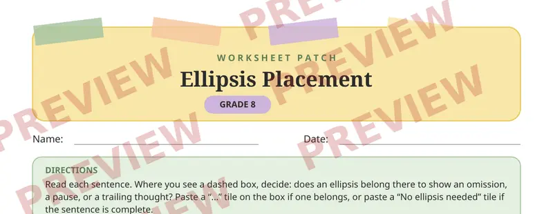 Partial preview of Ellipses Cut and Paste