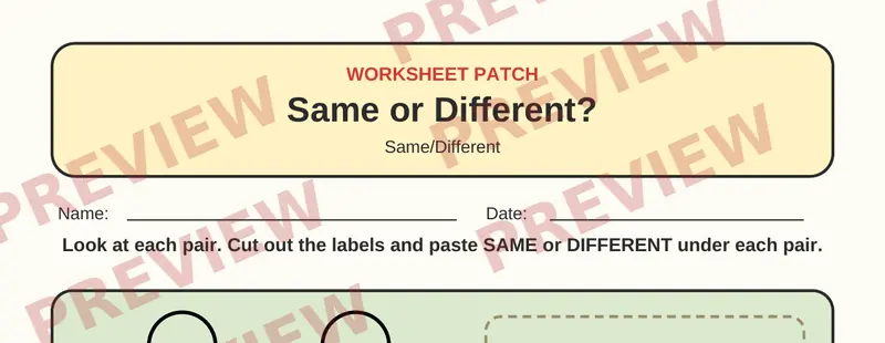 Partial preview of Same Different Cut and Paste