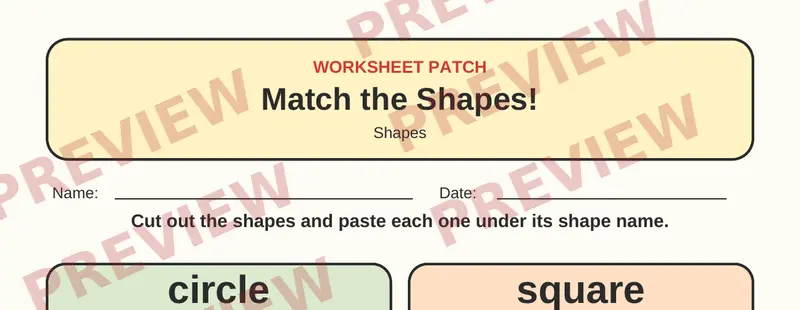 Partial preview of Shapes Cut and Paste