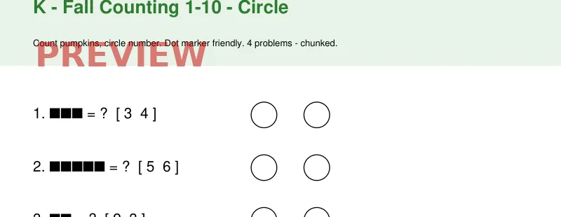 Partial preview of Fall Worksheets K-8 SPED Bundle | 10 Worksheets + Answer Keys | Para-Friendly