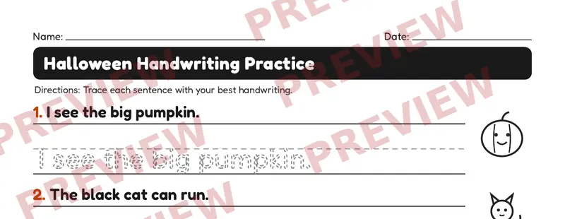 Partial preview of First Grade Skills Set