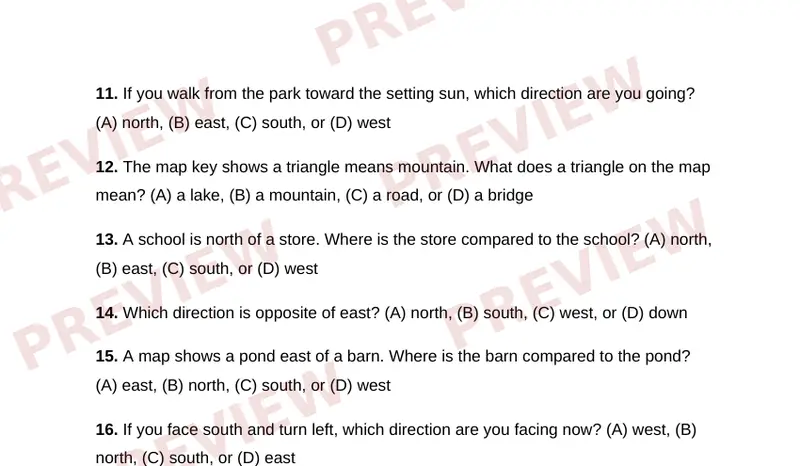 Page 2 partial preview of Map Skills