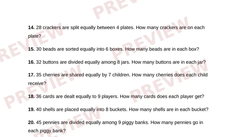 Page 2 partial preview of Introduction to Division