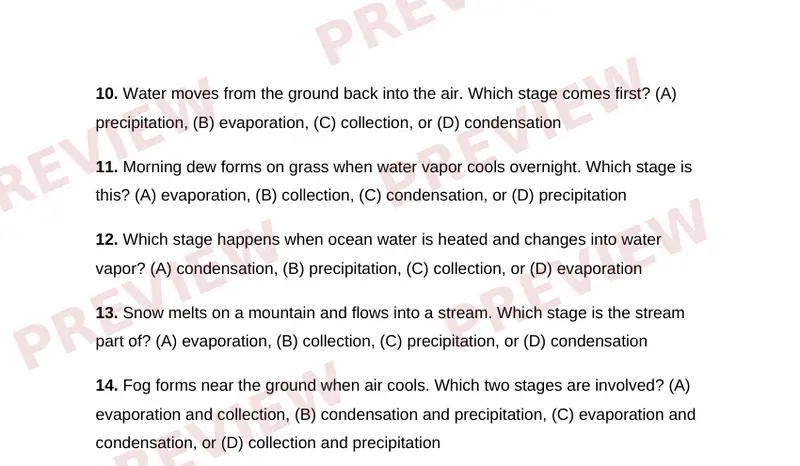 Page 2 partial preview of The Water Cycle