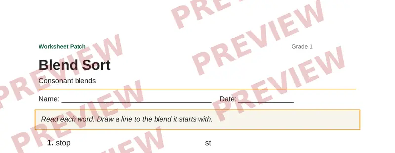 Partial preview of Blend Sort