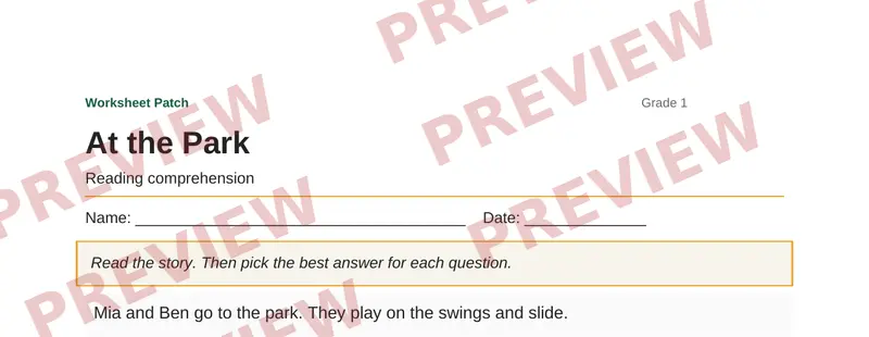 Partial preview of At the Park