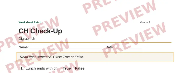 Partial preview of CH Check-Up