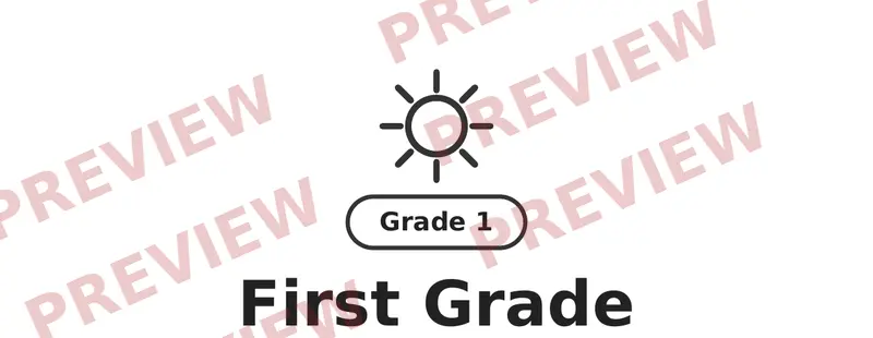 Partial preview of First Grade Math Skills Pack