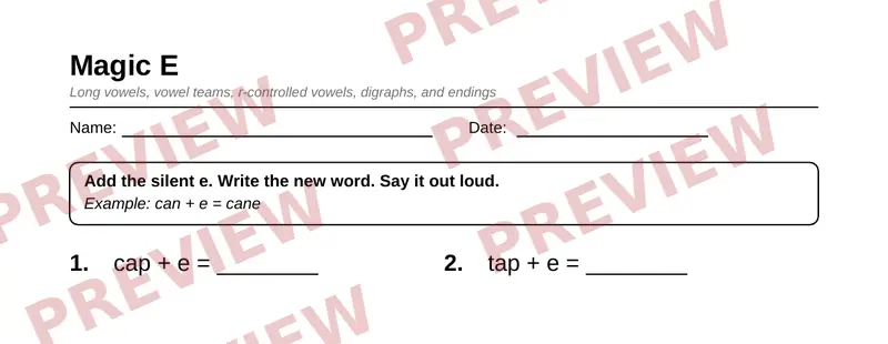 Partial preview of Grade 2 Phonics Power Pack