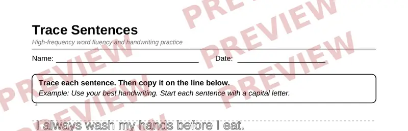Partial preview of Grade 2 Sight Words & Handwriting Pack