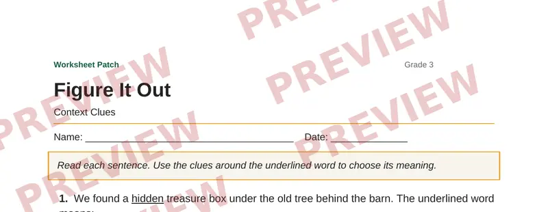 Partial preview of Figure It Out