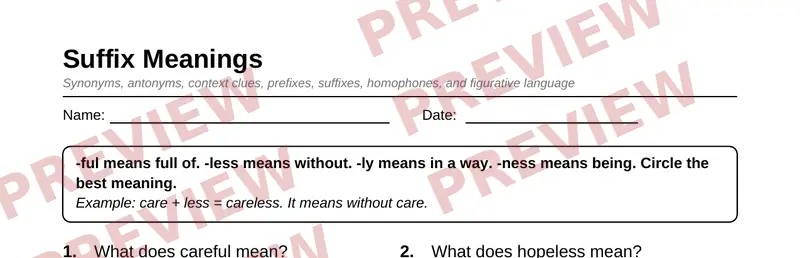 Partial preview of Grade 3 Vocabulary Builder Pack