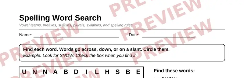 Partial preview of Grade 3 Word Study & Spelling Pack