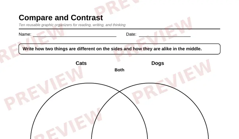 Page 2 partial preview of Grade 3 Graphic Organizers (Free)