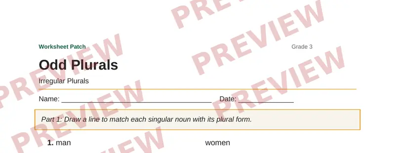 Partial preview of Odd Plurals