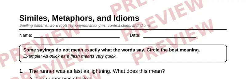 Partial preview of Grade 4 Word Study & Vocabulary Pack