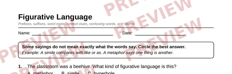 Partial preview of Grade 5 Word Study & Vocabulary Pack