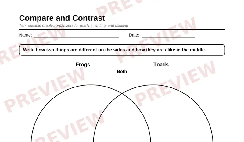Page 2 partial preview of Grade 5 Graphic Organizers (Free)