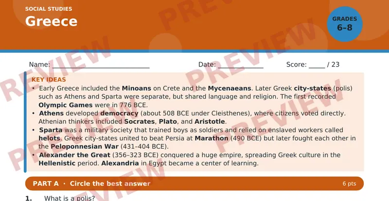 Page 1 preview of Greece