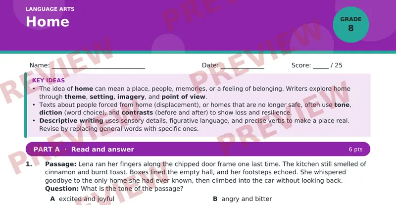 Page 1 preview of Home
