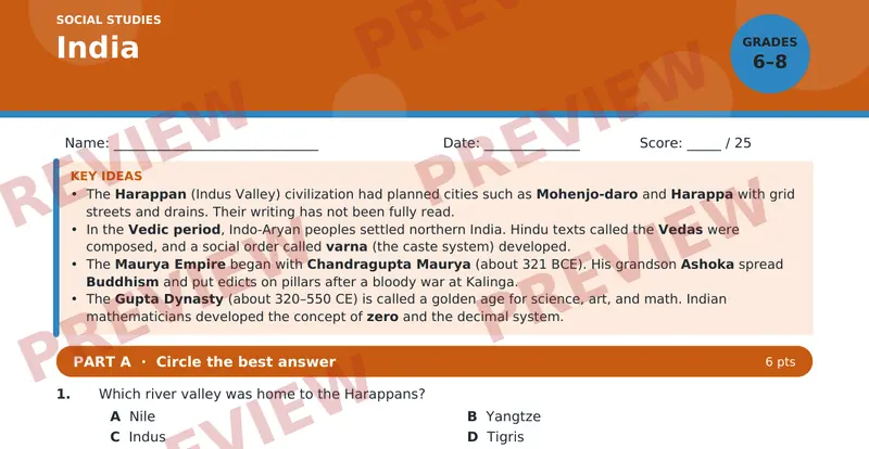 Page 1 preview of India
