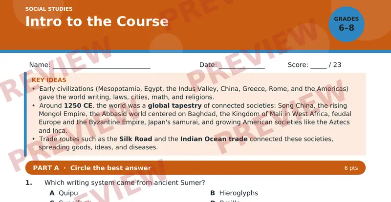 Page 1 preview of Intro to the Course