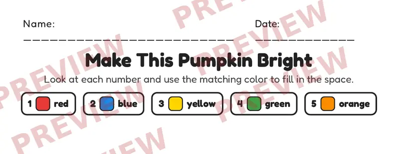 Partial preview of Kindergarten Color by Number Pack