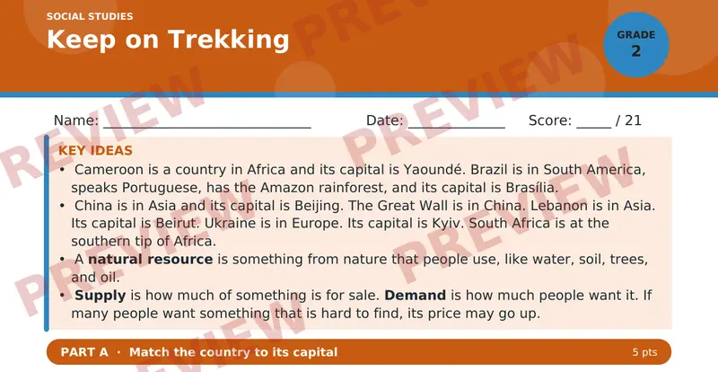 Page 1 preview of Keep on Trekking