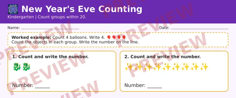 Page 1 preview of New Year Classroom Pack