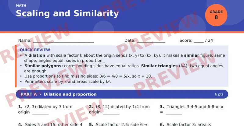 Page 1 preview of Scaling and Similarity