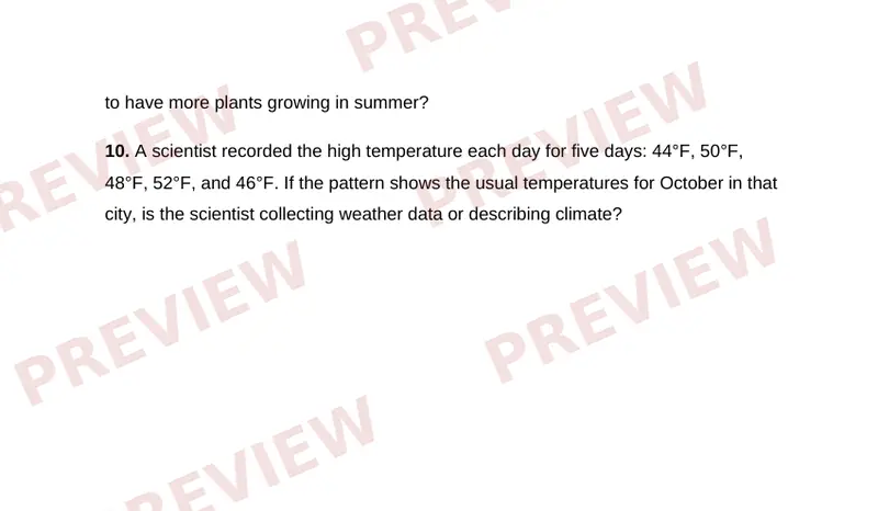 Page 2 partial preview of Weather and Climate