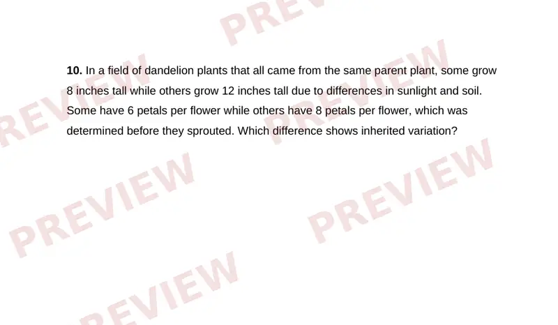 Page 2 partial preview of Traits and Variation