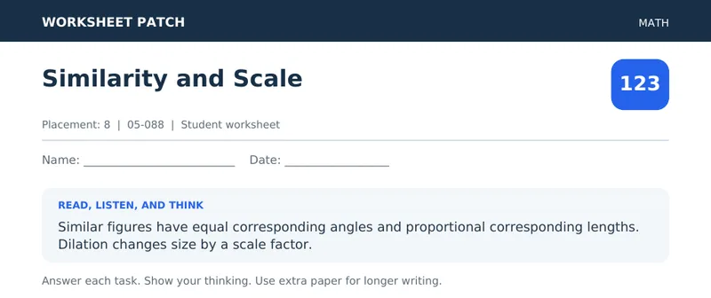 Page 1 preview of Similarity and Scale