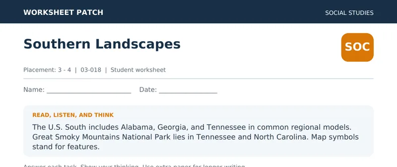 Page 1 preview of Southern Landscapes