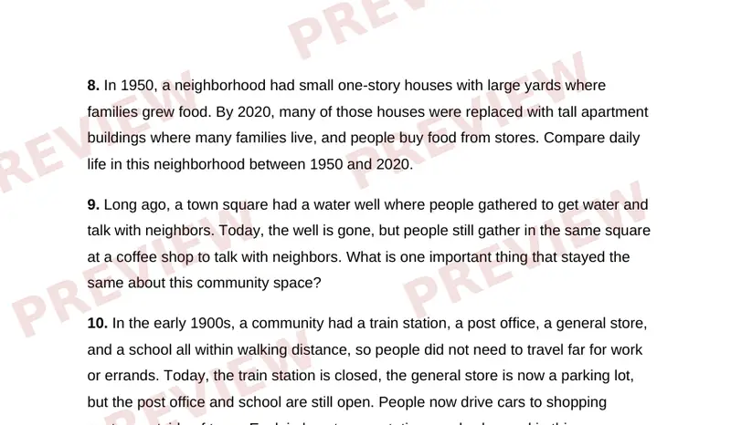 Page 2 partial preview of Communities Then and Now