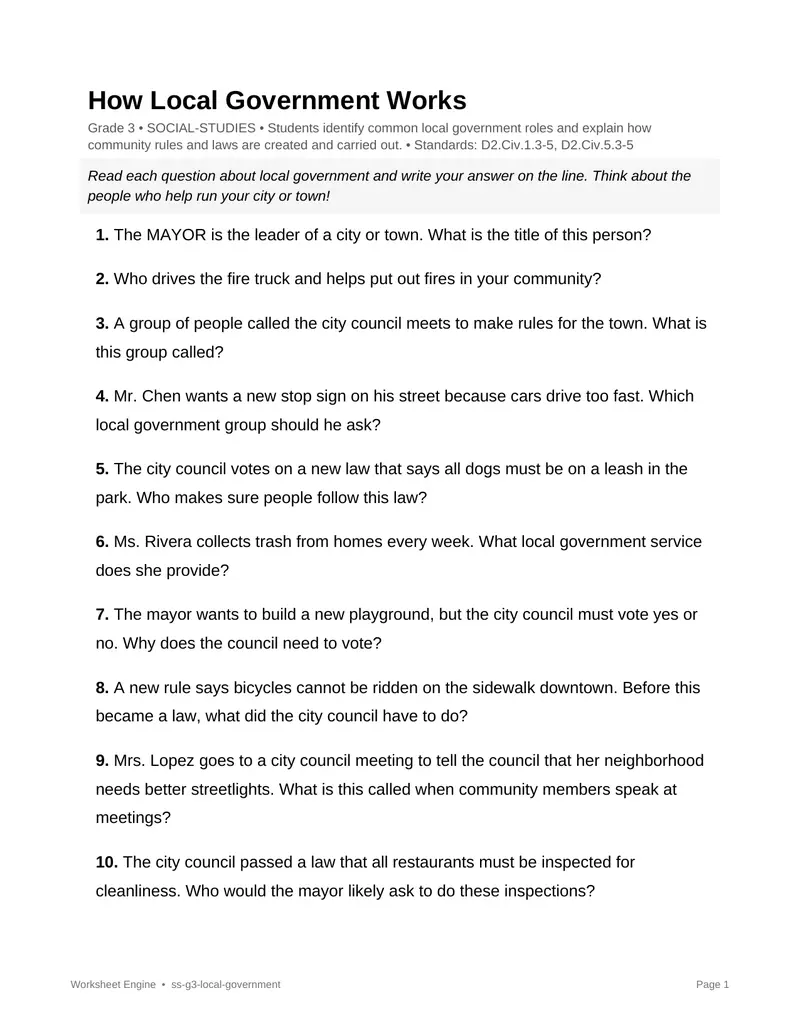 Page 1 preview of How Local Government Works