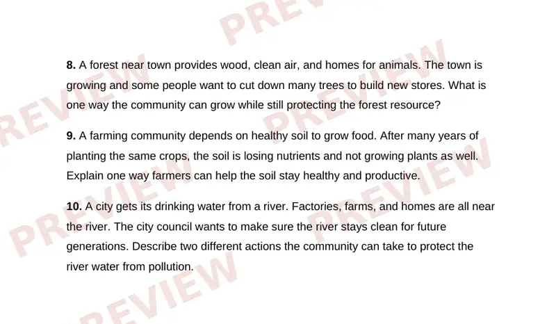 Page 2 partial preview of Protecting Natural Resources