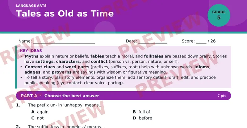 Page 1 preview of Tales as Old as Time