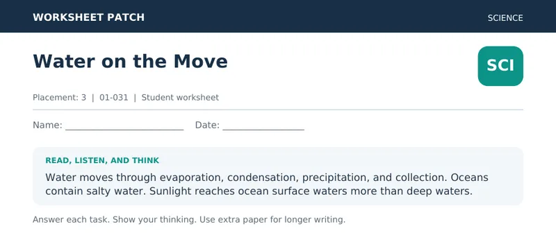 Page 1 preview of Water on the Move
