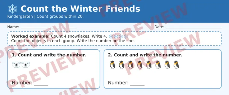 Page 1 preview of Winter Classroom Pack