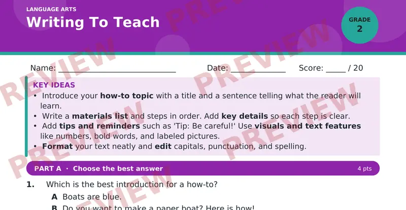 Page 1 preview of Writing To Teach